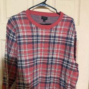 J. Crew Red and Blue Checkered Top